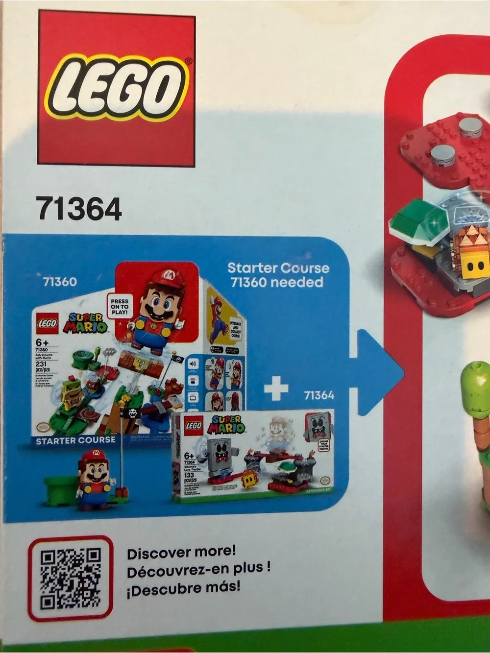 LEGO Super Mario Whomp's Lava Trouble Expansion Set - Gray/Red/Green #71364 NIB - Picture 6 of 8